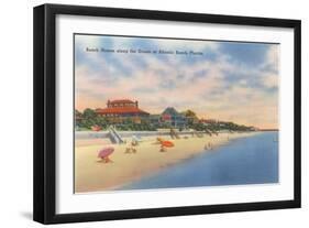 Beach-Front Homes on Atlantic Beach-null-Framed Art Print