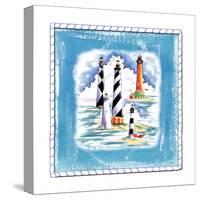 Beach-Front-Lighthouses-Ormsby, Anne Ormsby-Stretched Canvas