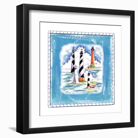 Beach-Front-Lighthouses-Ormsby, Anne Ormsby-Framed Art Print