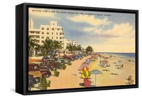 Beach, Ft. Lauderdale, Florida-null-Framed Stretched Canvas