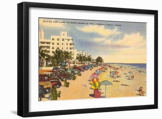 Beach, Ft. Lauderdale, Florida-null-Framed Art Print