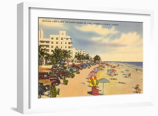 Beach, Ft. Lauderdale, Florida-null-Framed Art Print