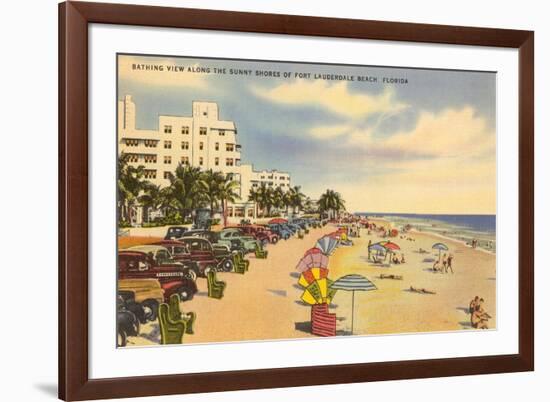 Beach, Ft. Lauderdale, Florida-null-Framed Premium Giclee Print