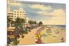 Beach, Ft. Lauderdale, Florida-null-Mounted Premium Giclee Print