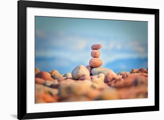 Beach Game-Philippe Sainte-Laudy-Framed Photographic Print