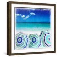 Beach Gathering-Charlie Carter-Framed Art Print