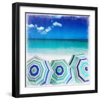 Beach Gathering-Charlie Carter-Framed Art Print