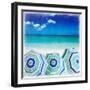 Beach Gathering-Charlie Carter-Framed Art Print