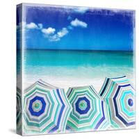 Beach Gathering-Charlie Carter-Stretched Canvas