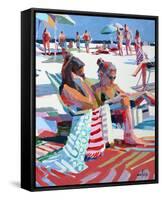 Beach Gossip-Patti Mollica-Framed Stretched Canvas