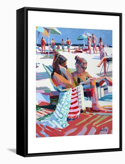 Beach Gossip-Patti Mollica-Framed Stretched Canvas