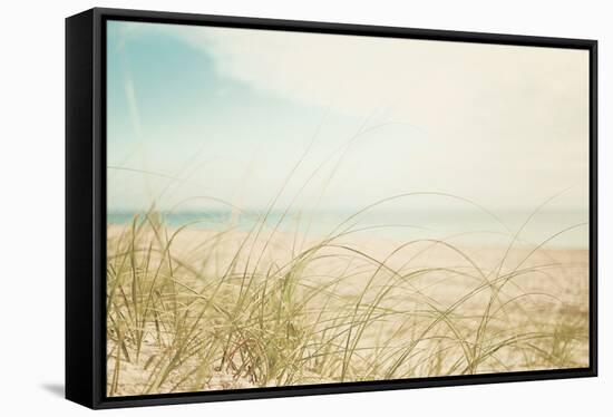 Beach Grass V Light-Elizabeth Urquhart-Framed Stretched Canvas