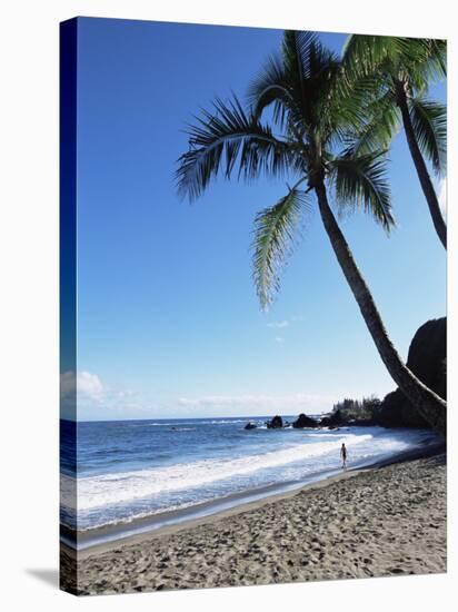 Beach, Hana Coast, Maui, Hawaii, Hawaiian Islands, United States of America, Pacific, North America-Alison Wright-Stretched Canvas