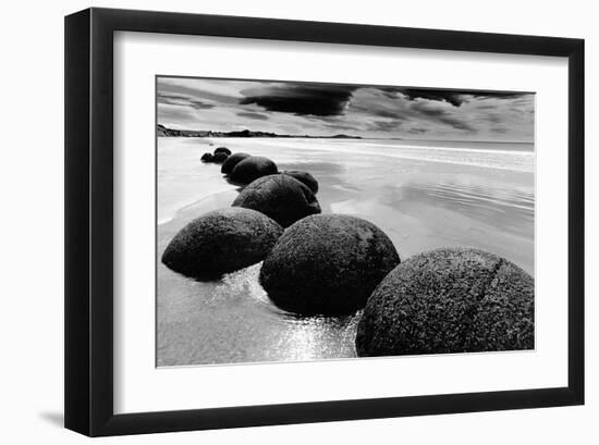 Beach Horizon, New Zealand-null-Framed Art Print