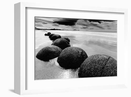 Beach Horizon, New Zealand-null-Framed Art Print