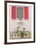 Beach House and Bicycle, Loyalist Cays, Bahamas, Caribbean-Walter Bibikow-Framed Photographic Print