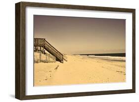 Beach House at Outer Banks-Martina Bleichner-Framed Art Print