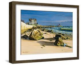 Beach House at Watch Hill-Bruce Dumas-Framed Giclee Print