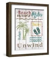 Beach House Rules-Katrina Craven-Framed Art Print