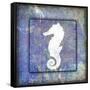 Beach House Sea Horse-LightBoxJournal-Framed Stretched Canvas