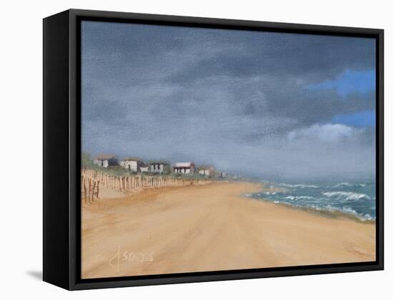 Beach Houses and Surf-Thomas Stotts-Framed Stretched Canvas