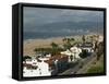 Beach Houses, Santa Monica State Beach Park, Santa Monica, Los Angeles, California-Walter Bibikow-Framed Stretched Canvas