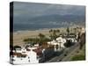 Beach Houses, Santa Monica State Beach Park, Santa Monica, Los Angeles, California-Walter Bibikow-Stretched Canvas