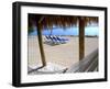 Beach Hut and Chairs, South Beach, Miami, Florida, USA-Terry Eggers-Framed Photographic Print