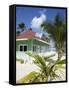 Beach Hut, Bavaro Beach, Punta Cana, Dominican Republic, West Indies, Caribbean, Central America-Frank Fell-Framed Stretched Canvas