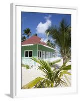 Beach Hut, Bavaro Beach, Punta Cana, Dominican Republic, West Indies, Caribbean, Central America-Frank Fell-Framed Photographic Print