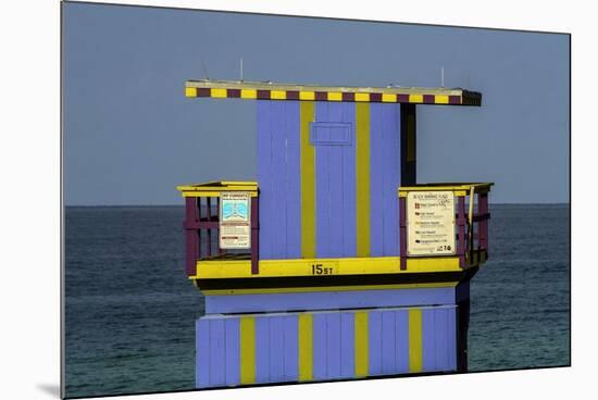 Beach Hut, Miami Beach, USA-Fran?oise Gaujour-Mounted Photographic Print