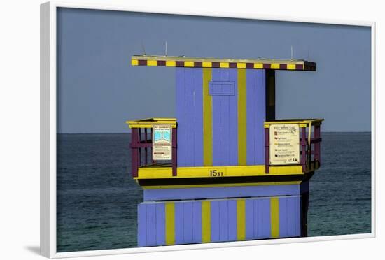 Beach Hut, Miami Beach, USA-Fran?oise Gaujour-Framed Photographic Print