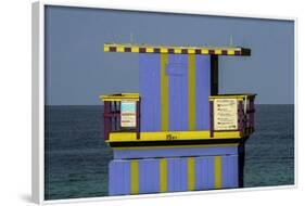 Beach Hut, Miami Beach, USA-Fran?oise Gaujour-Framed Photographic Print