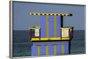 Beach Hut, Miami Beach, USA-Fran?oise Gaujour-Framed Photographic Print