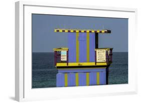 Beach Hut, Miami Beach, USA-Fran?oise Gaujour-Framed Photographic Print