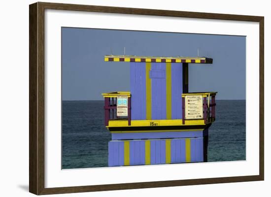 Beach Hut, Miami Beach, USA-Fran?oise Gaujour-Framed Photographic Print