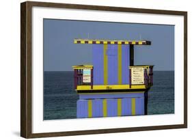 Beach Hut, Miami Beach, USA-Fran?oise Gaujour-Framed Photographic Print