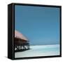 Beach Hut Over Shallow Water-null-Framed Stretched Canvas