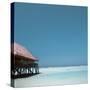 Beach Hut Over Shallow Water-null-Stretched Canvas