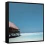 Beach Hut Over Shallow Water-null-Framed Stretched Canvas