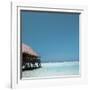 Beach Hut Over Shallow Water-null-Framed Photographic Print