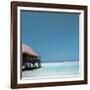 Beach Hut Over Shallow Water-null-Framed Photographic Print