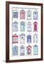 Beach Hut Splendor-Sandra Jacobs-Framed Giclee Print