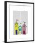 Beach Huts 1 Illustration-Fab Funky-Framed Art Print