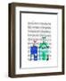 Beach Huts 2 Illustration-Fab Funky-Framed Art Print