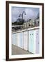 Beach Huts Along the Seafront, Lyme Regis, Dorset, UK-Natalie Tepper-Framed Photo