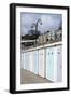 Beach Huts Along the Seafront, Lyme Regis, Dorset, UK-Natalie Tepper-Framed Photo