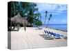 Beach Huts and Chairs, Florida Keys, Florida, USA-Terry Eggers-Stretched Canvas