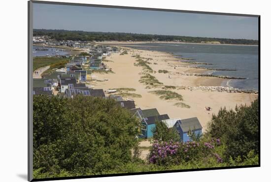 Beach Huts and Sand Dunes on Mudeford Spit at Hengistbury Head-Roy Rainford-Mounted Photographic Print