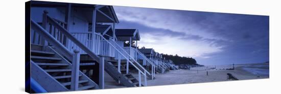 Beach Huts at Dusk, Wells Beach, Wells-Next-The-Sea, Norfolk, England-null-Stretched Canvas